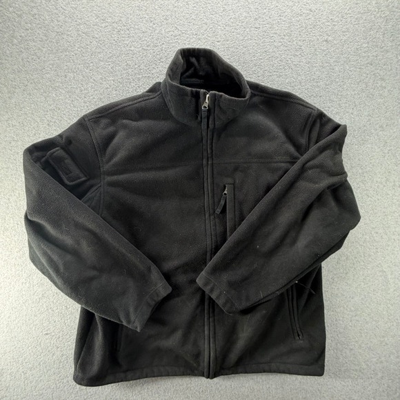 Duluth Trading Co Other - Duluth Trading Co Mens XL Black Full Zip Fleece Jacket Tactical Pocket Mock Neck